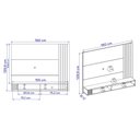 Ver imagem 2 de Painel Home Suspenso Jurerê 1.6 para Sala de Tv até 60 Polegadas Naturale Off White Matte Colibri