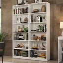 Ver imagem 1 de Kit Madesa com 2 Estantes Livreiro 6908 - Branco