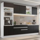 Ver imagem 1 de Armário de Cozinha 310cm Branco/preto 02 Branco/preto