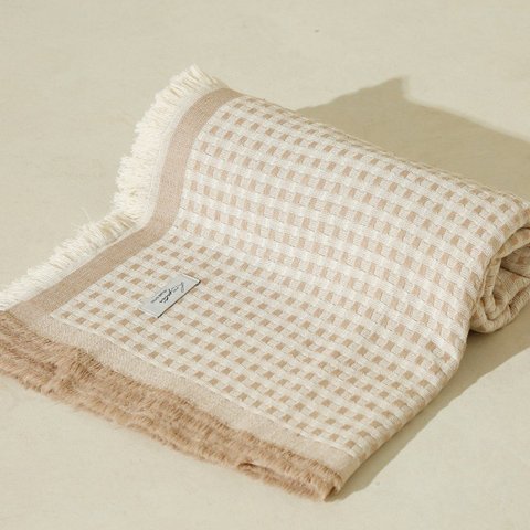 Manta Sofá e Cama Decorativa, Algodão Piquet, 1,60m X 2,00m | Formah