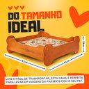 Ver imagem 2 de Caminha Pet Formato Ossinhos em Madeira Maciça (eucalipto) - Colchão Bichinhos
