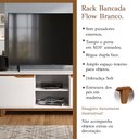 Ver imagem 2 de Rack Bancada Flow Branco para Sala de Estar com Design Moderno e Espaço para Organização