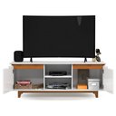 Ver imagem 5 de Rack Bancada Flow Branco para Sala de Estar com Design Moderno e Espaço para Organização