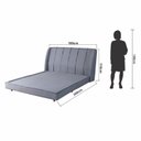 Ver imagem 4 de Cama Estofada Queen com Estrutura Reforçada e Design Moderno Cinza