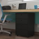 Ver imagem 2 de Gaveteiro Organizador Escritório Quarto 4gv Puxador Embutido Preto