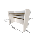 Ver mais imagens de Escrivaninha Infantil com Regulagem de Altura 100cm MDF Branco e Carvalho Mel
