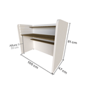 Ver imagem 6 de Escrivaninha Infantil com Regulagem de Altura 100cm MDF Branco e Carvalho Mel