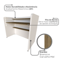 Ver imagem 4 de Escrivaninha Infantil com Regulagem de Altura 100cm MDF Branco e Carvalho Mel