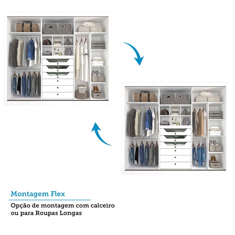 Guarda-Roupa Casal 3 Portas MDF Aracruz Espresso Móveis - 5