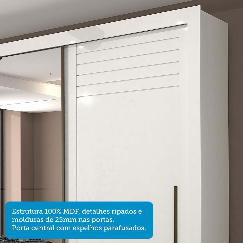 Guarda-Roupa Casal 3 Portas MDF Aracruz Espresso Móveis - 12