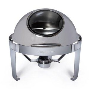 Rechaud Redondo Aço Inox Premium Basculante com Visor Gourmet Mix