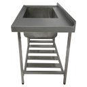 Ver imagem 3 de Pia Aço Inox Industrial 140x70x90 Cm Cuba Grande Cubão Esquerda Nortinox