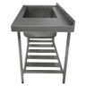 Pia Aço Inox Industrial 140x70x90 Cm Cuba Grande Cubão Esquerda Nortinox - 3
