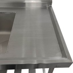 Pia Aço Inox Industrial 140x70x90 Cm Cuba Grande Cubão Esquerda Nortinox - 5