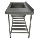 Ver imagem 3 de Pia Aço Inox Industrial 140x70x90 cm Cuba Grande Cubão Esquerda Nortinox