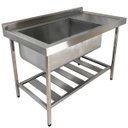 Ver imagem 1 de Pia Aço Inox Industrial 140x70x90 cm Cuba Grande Cubão Esquerda Nortinox