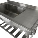 Ver imagem 4 de Pia Aço Inox Industrial 140x70x90 cm Cuba Grande Cubão Esquerda Nortinox