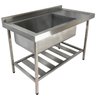 Pia Aço Inox Industrial 140x70x90 Cm Cuba Grande Cubão Esquerda Nortinox - 1