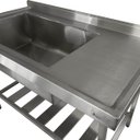 Ver imagem 4 de Pia Aço Inox Industrial 140x70x90 Cm Cuba Grande Cubão Esquerda Nortinox