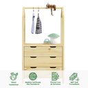Ver imagem 4 de Cômoda Infantil Montessori Madeira com Arara 3 Gavetas Amira Idimex