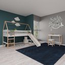 Ver imagem 4 de Cama Cabana Infantil Elevada com Escorregador Arredus Madeira Maçica / MDF 