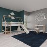 Cama Cabana Infantil Elevada com Escorregador Arredus Madeira Maçica / MDF  - 4
