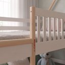 Ver imagem 5 de Cama Cabana Infantil Elevada com Escorregador em Madeira e MDF Branco