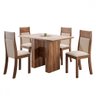 Mesa de Jantar 4 Lugares Mobela Imbuia/bege/off White - Viero Móveis - 2
