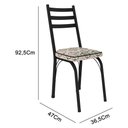 Ver imagem 3 de Conjunto Com 2 Cadeiras Tubular Europa 141 Preto Fosco Assento Cedro Artefamol 11923 - Cadeira 141 P