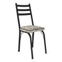 Ver imagem 2 de Conjunto Com 2 Cadeiras Tubular Europa 141 Preto Fosco Assento Cedro Artefamol 11923 - Cadeira 141 P