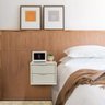 Mesa de Cabeceira Criado Branco 30cm Estilo Suspensa com Duas Gavetas para Quarto Moderna Decoração - 5