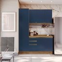 Ver imagem 1 de Armário de Cozinha Compacta 100% Mdf 170cm Nogueira/azul Profundo Celeste Kappesberg