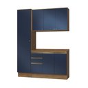Ver imagem 2 de Armário de Cozinha Compacta 100% Mdf 170cm Nogueira/azul Profundo Celeste Kappesberg
