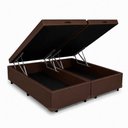 Ver imagem 2 de Cama Box Baú Casal 138 Bipartido - Marrom