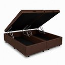 Ver imagem 1 de Cama Box Baú Casal 138 Bipartido - Marrom