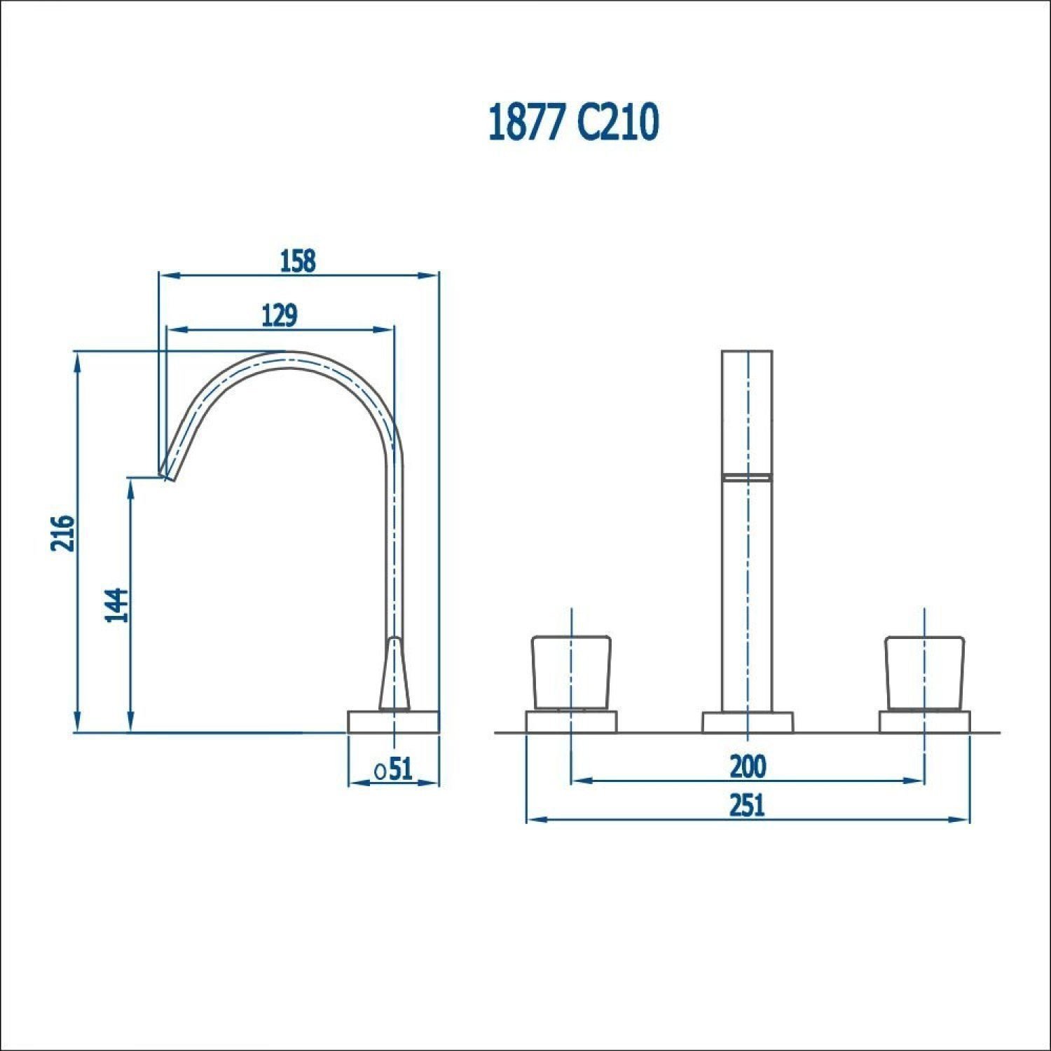 Torneira Misturador de Mesa Banheiro Prima 210 Fani - 3