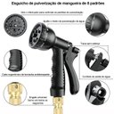 Ver imagem 2 de Mangueira 30 Metros Retrátil Flexível Expansível Reforçada:preto