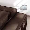 Ver imagem 6 de Conjunto Sofá 260cm e Puff 100cm Baobá CabeCasa MadeiraOriginals Marrom Courino Castanho
