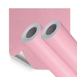 Kit 10 Metros de Papel de Parede Lavavel Textura Casca Rosa Claro - 1