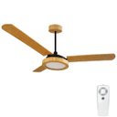 Ver imagem 2 de Ventilador de Teto com Controle Remoto Natuvent Vitta Led 3 Pás Madeira Mdf Freijó