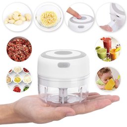 Mini Processador Elétrico Triturador Alho Recarregável Usb - 6 Mini Processador Elétrico Triturador Alho Recarregável Usb - 6