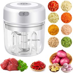 Mini Processador Elétrico Triturador Alho Recarregável Usb - 8 Mini Processador Elétrico Triturador Alho Recarregável Usb - 8