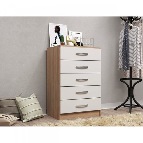 Cômoda 5 Gavetas Maxi Branco/Demolição