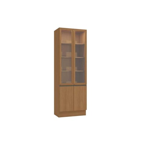 Paneleiro Cozinha Cristaleira Maxxi G756 LED 80cm Canela Kappesberg
