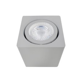 Spot Sobrepor 2390 Direcionável Quadrado 7x7cm Gu10 p/ Dicroica Par16 Cinza - 4