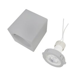 Spot Sobrepor 2390 Direcionável Quadrado 7x7cm Gu10 p/ Dicroica Par16 Cinza - 5