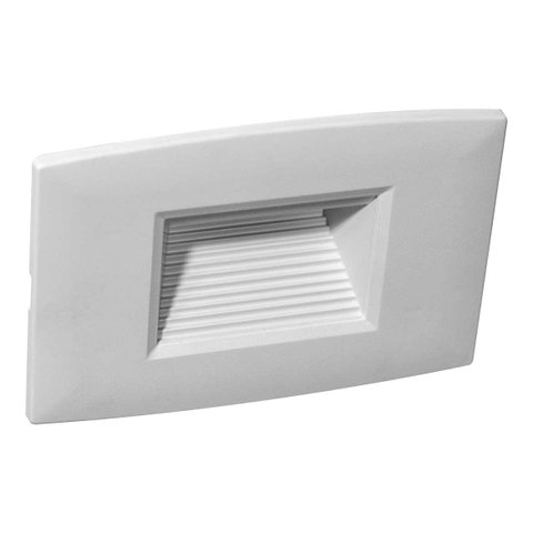 3X Luminária Parede Branco Balizador Step LED 2W CX 4x2 Opus ST2529