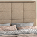 Ver imagem 4 de Cabeceira Cama Box Queen 1,60m Softquad Estofada Linho Bege Design Moderno Luxo Quarto Larbelle