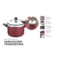 Ver imagem 3 de Panela de Pressão Tramontina 4,50l - Vermelho Grená