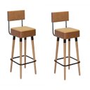 Ver imagem 1 de Kit com 2 Banqueta Barcelona Amarula - Salaone